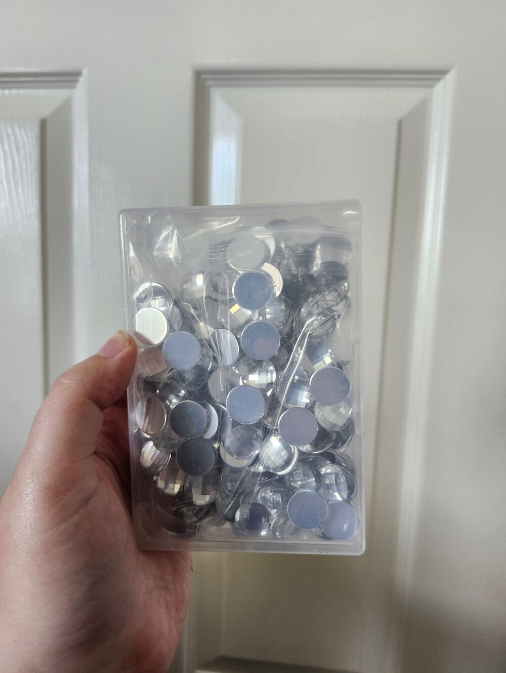 Silvery Flat Round Rhinestones For Crafts diy